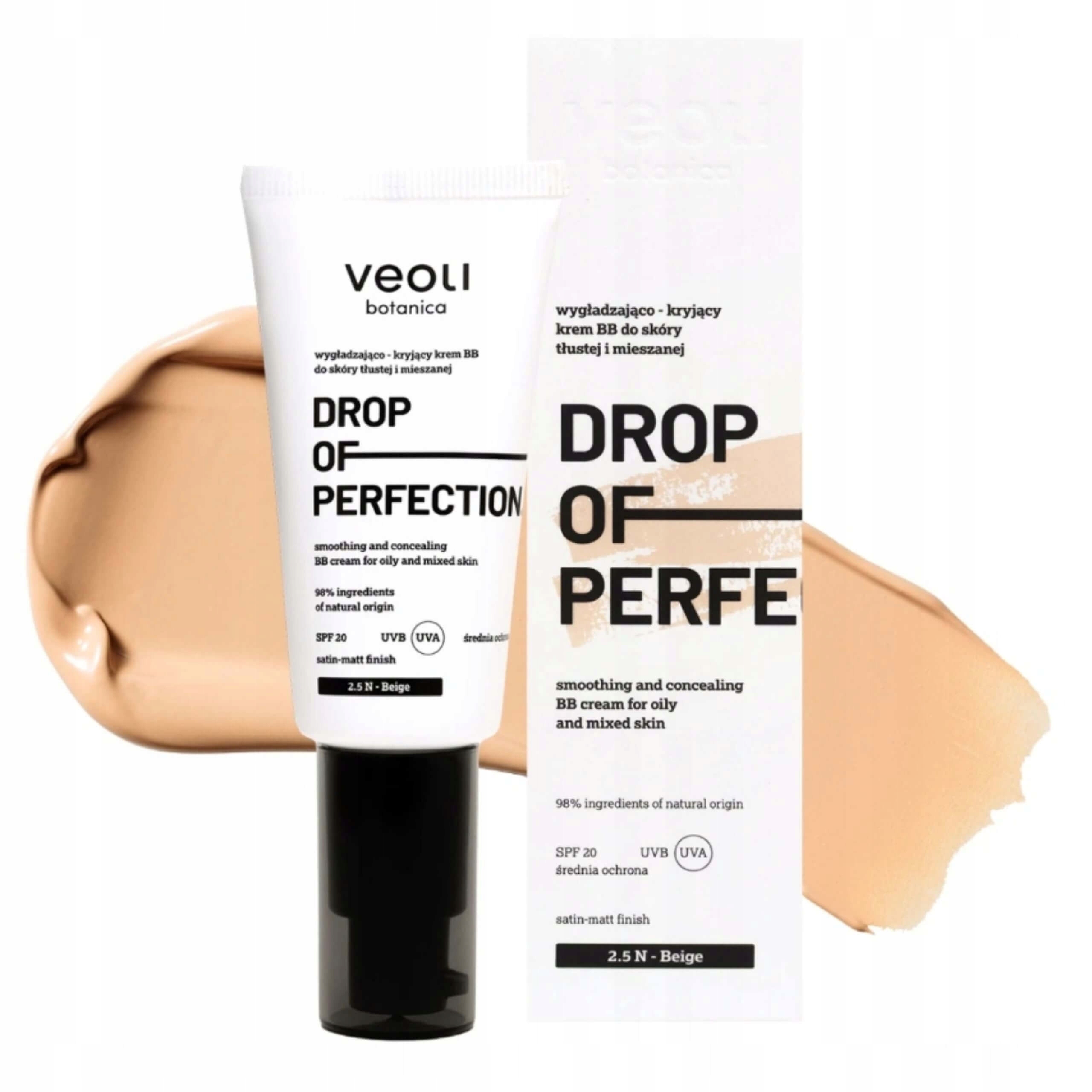 Vyhlazující krém Bb 2.5 N Beige Drop Of Perfection Veoli Botanica 30 ml