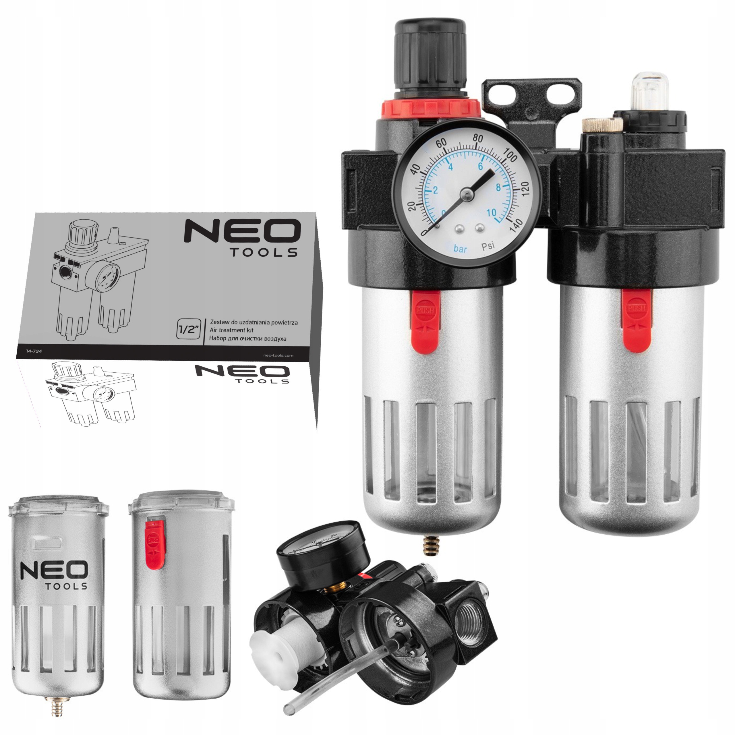 FILTR ODWADNIACZ NAOLEJACZ 1/2'' Z REDUKTOREM NEO