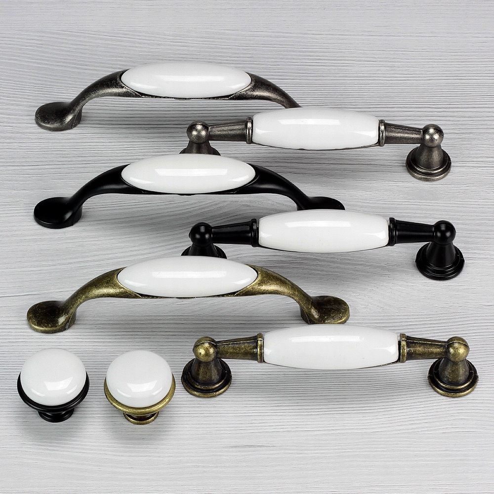 4x GAŁKA MEBLOWA GAŁKA DO SZAFKI PORCELANA RETRO Marka Mavö