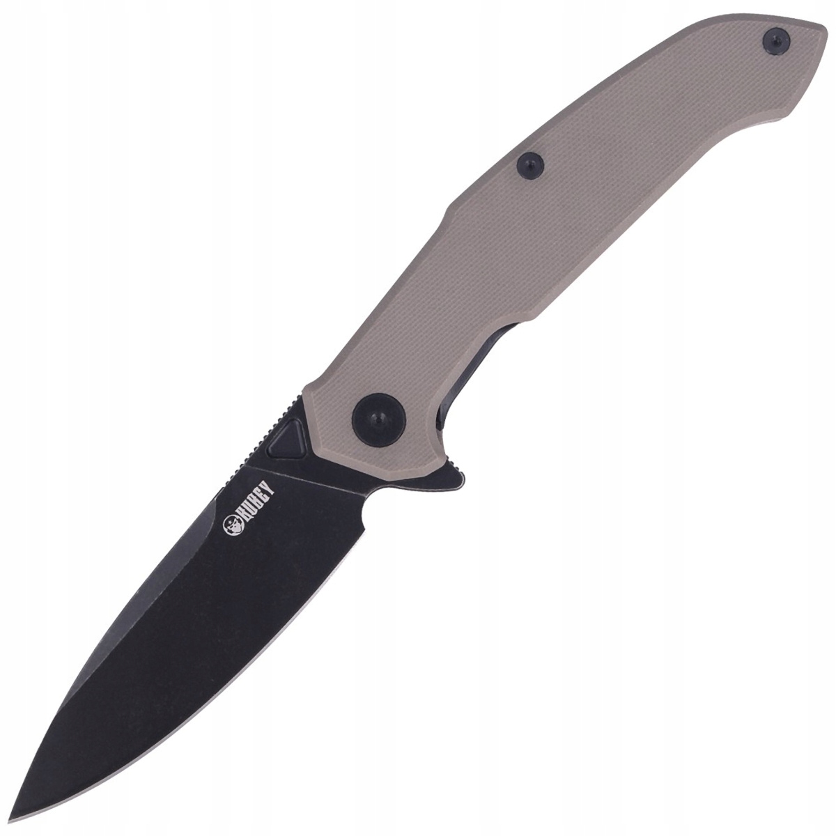Nůž Kubey Knife Victory Tan G10, Darkwash AUS-10 (KU219C)