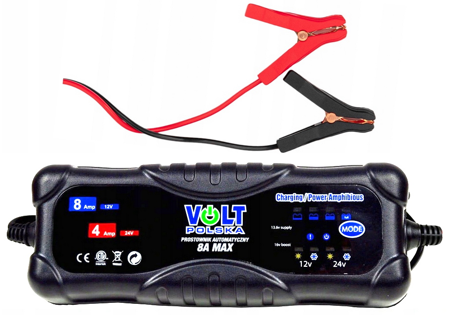 PROSTOWNIK ŁADOWARKA 12/24V 8A DO AKUMULATORA MIKROPROCESOR AGM GEL Marka Volt