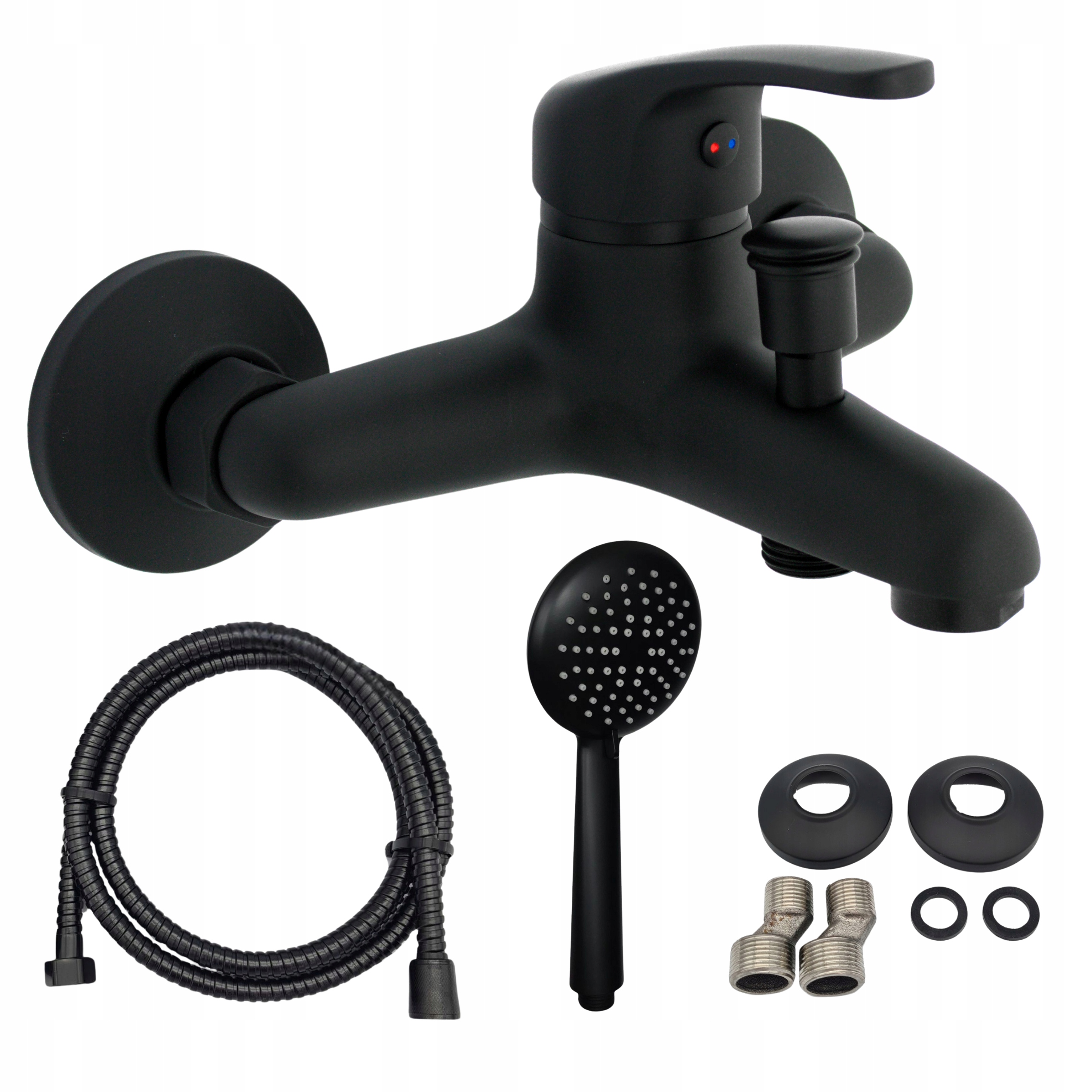 Bateria Wannowa Ścienna Czarna Loft Mat