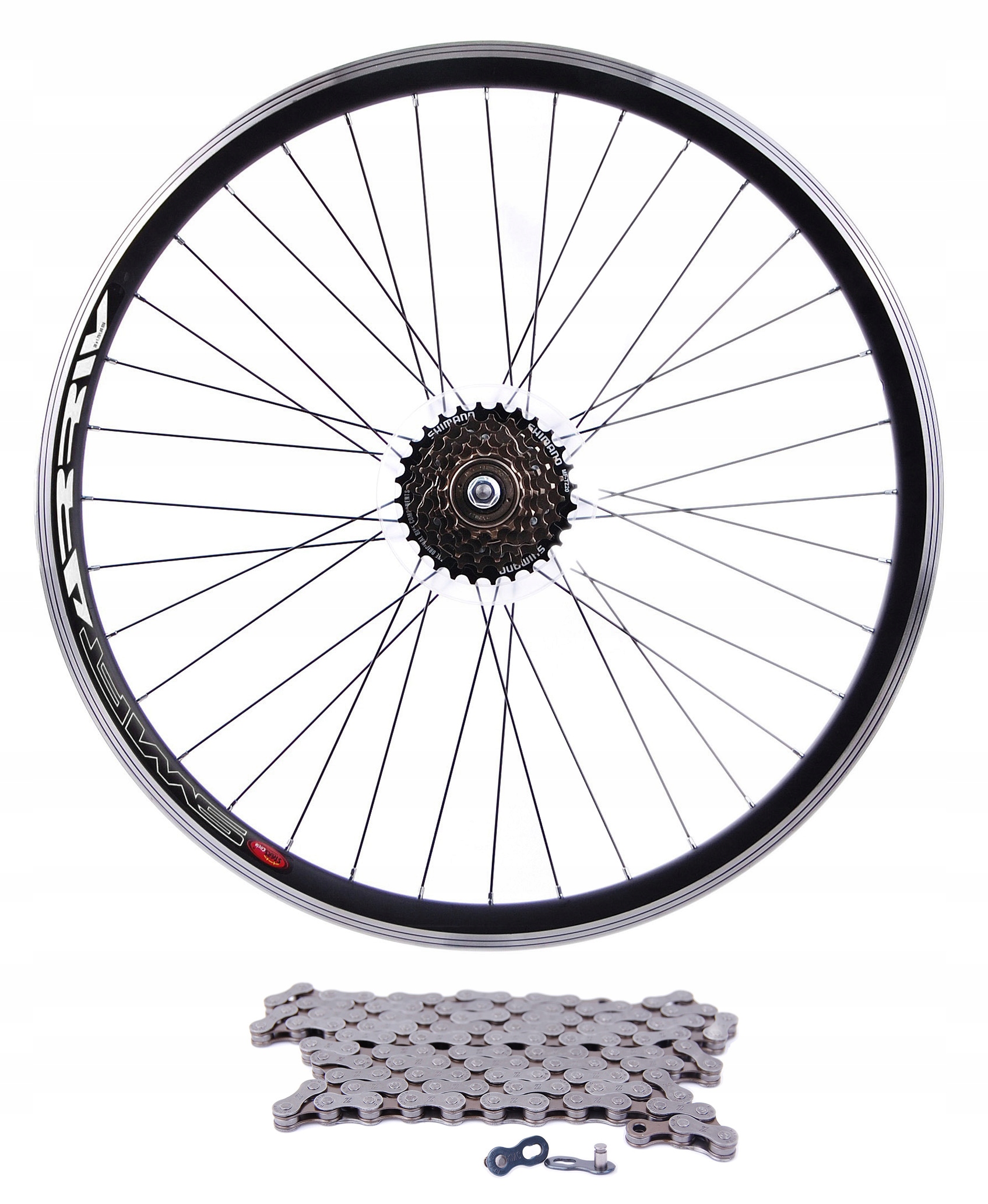 

Koło 26 tylne Alu+ wolnobieg Shimano 6rz + łańcuch