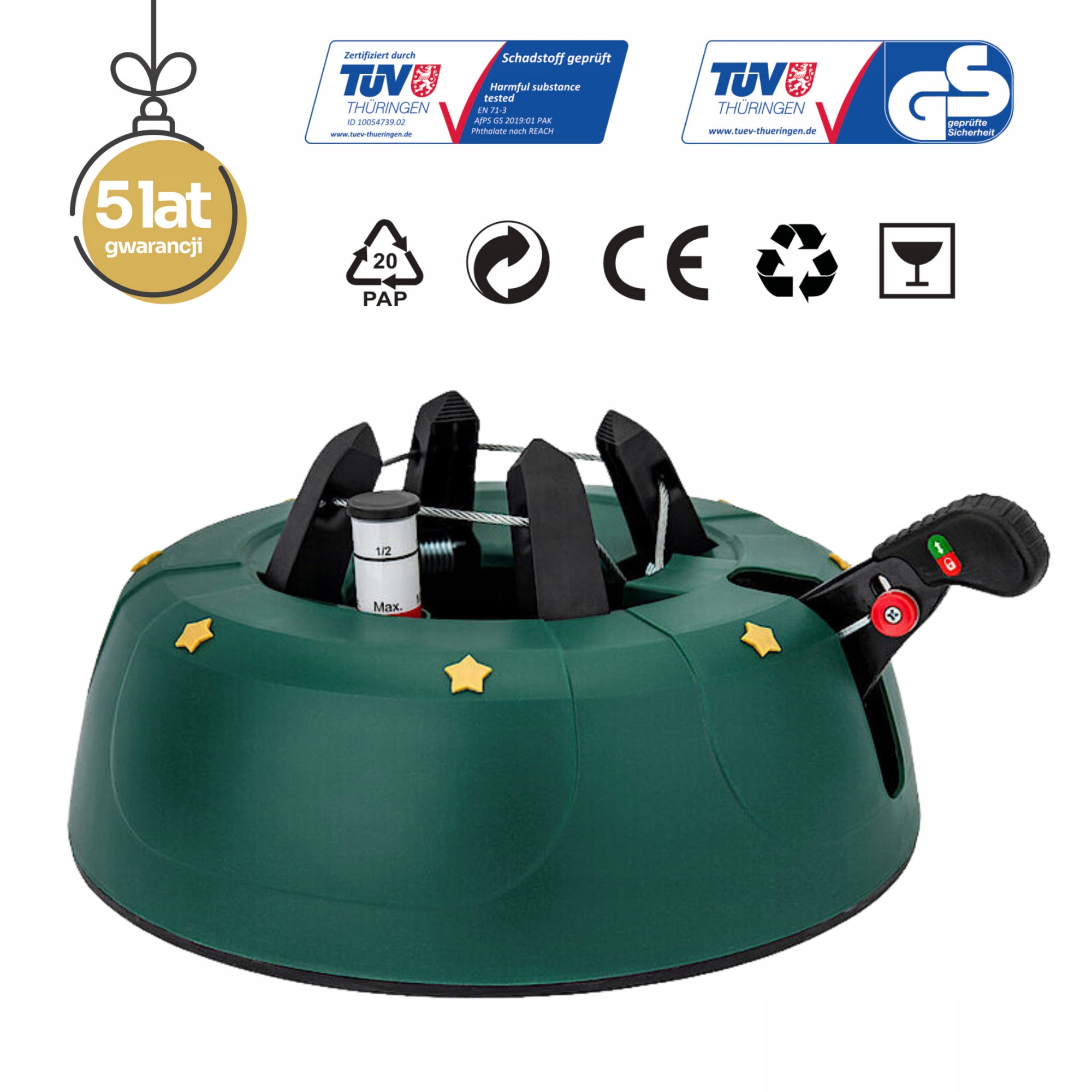 Samozavírací stojan na vánoční stromek Start 2.0 Zelený Kamai