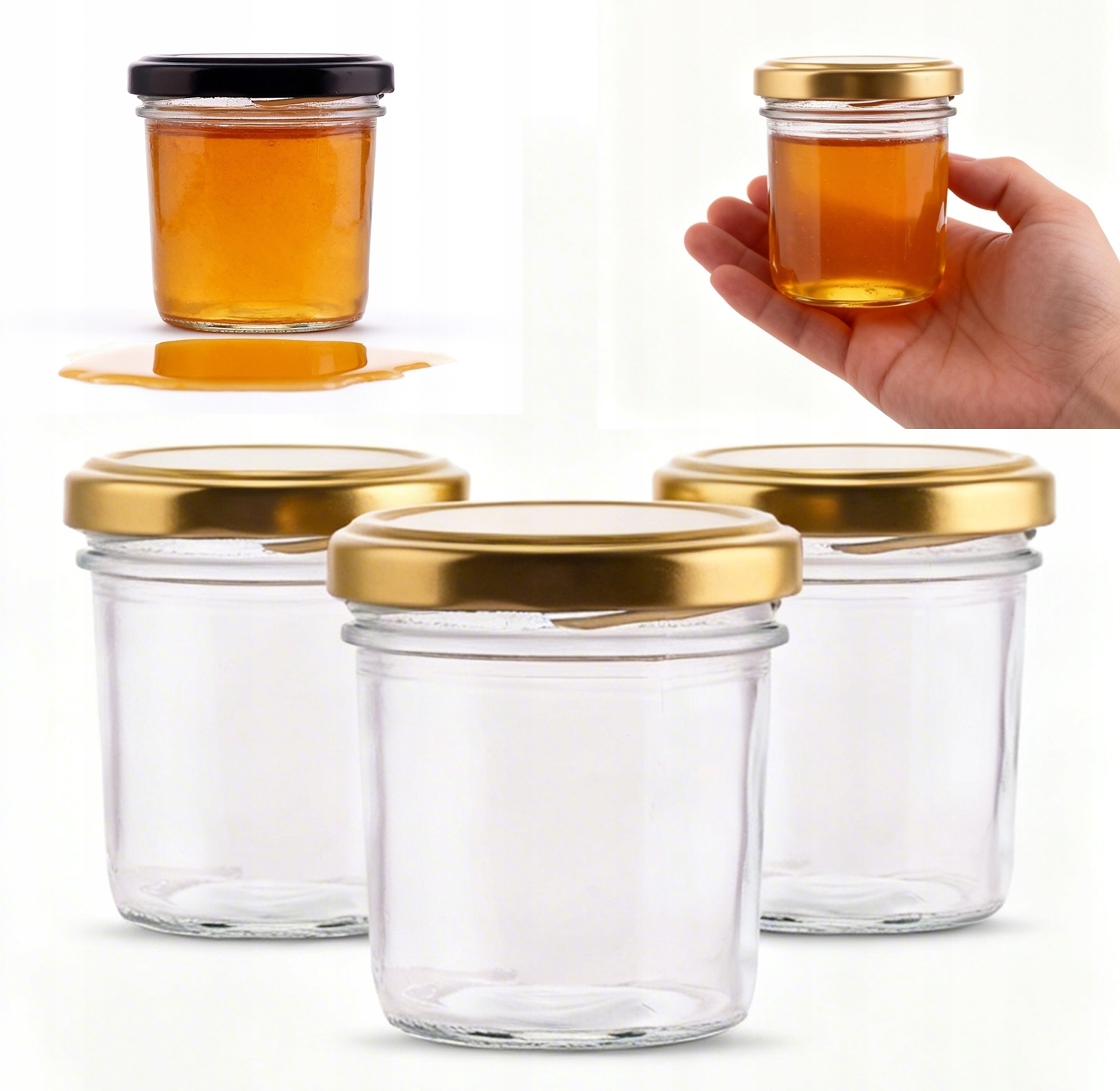 Słoiki szklane 120 ml (48 szt.) z zakrętkami Słoik na deser zupki przyprawy