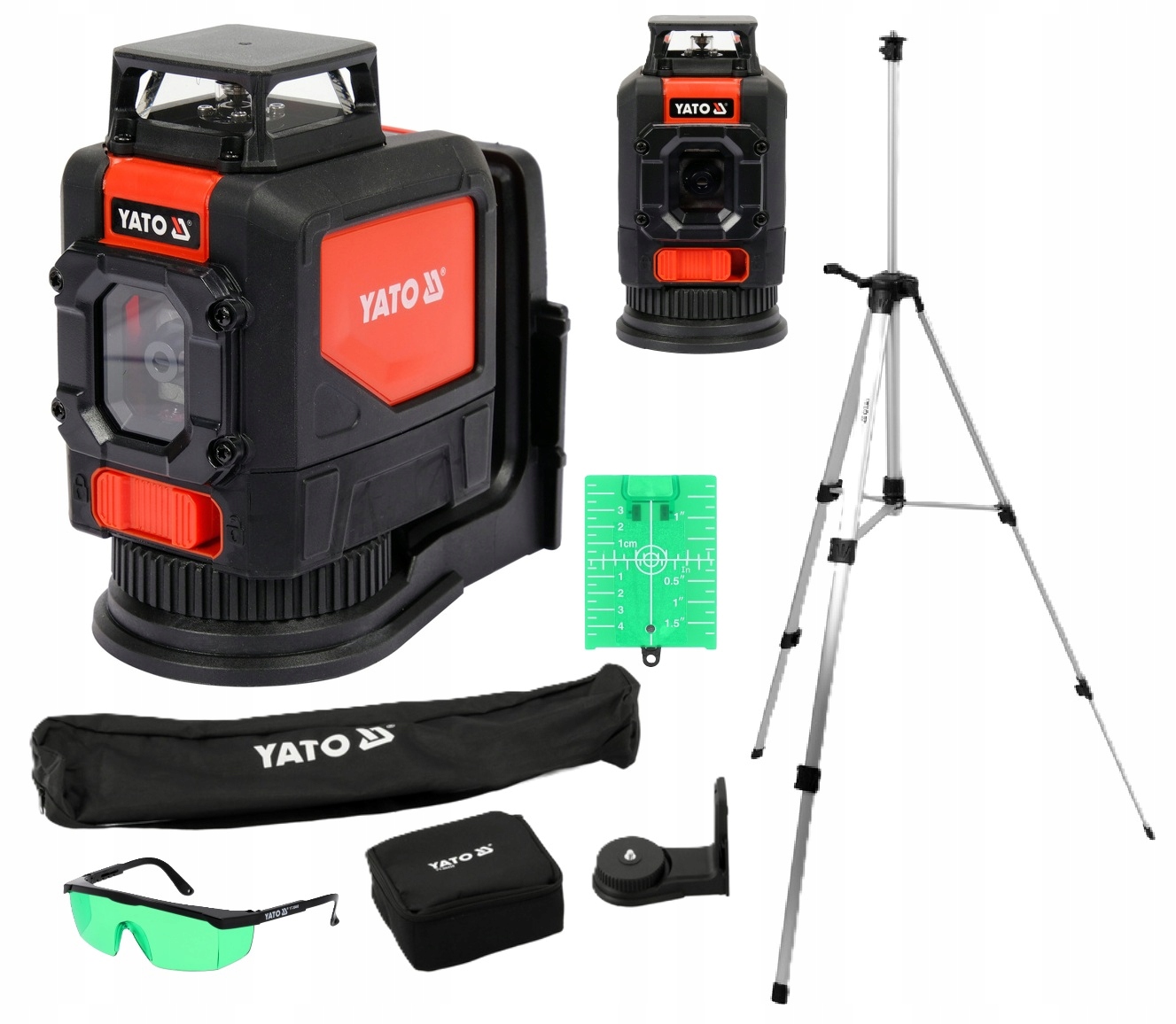 Samonivelační Laser Zelený 5 Liniový 360° Stativ Příslušenství YT-30440