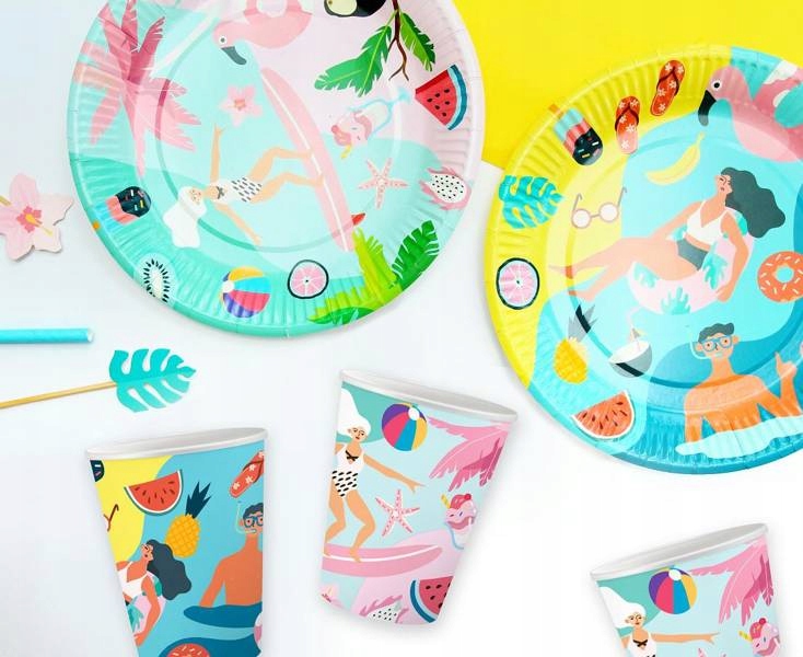 KUBECZKI PAPIEROWE LATO PLAŻA WAKACJE 250 ML 6 SZT Marka GoDan
