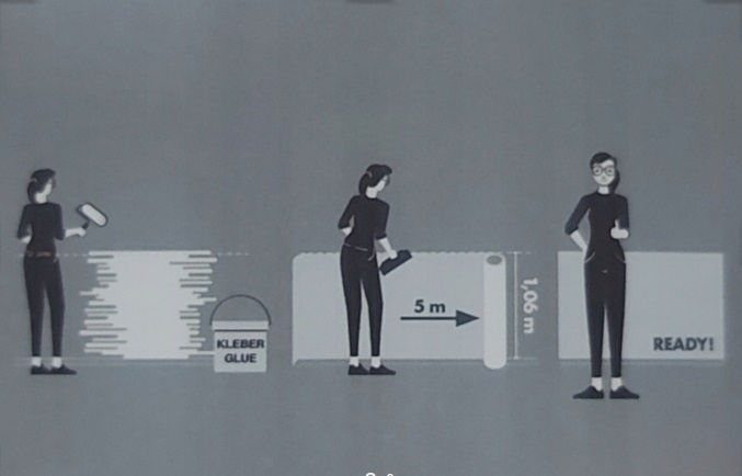 TAPETA BEZ PASOWANIA PANEL BIAŁE LAMELE LAMPERIA WYSOKOŚĆ 106CM DŁUGOŚĆ 5M Rodzaj winylowa na flizelinie