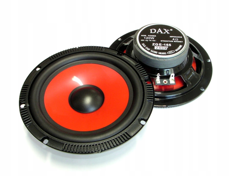 

Głośniki samochodowe zestaw 165mm 120W