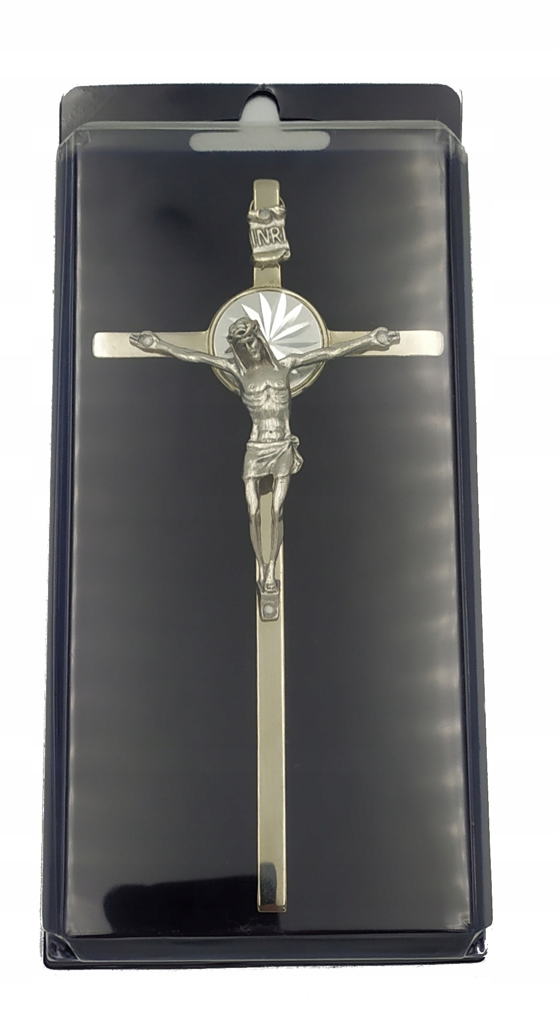 

Metalowy Srebrny Krzyż Na Ścianę 17 CM
