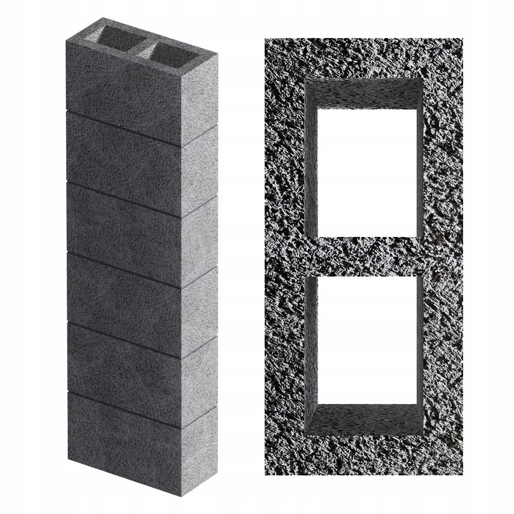 Ventilační komín 7 m W2 44x20x24 komínový systém ventilace gar 2 kanály