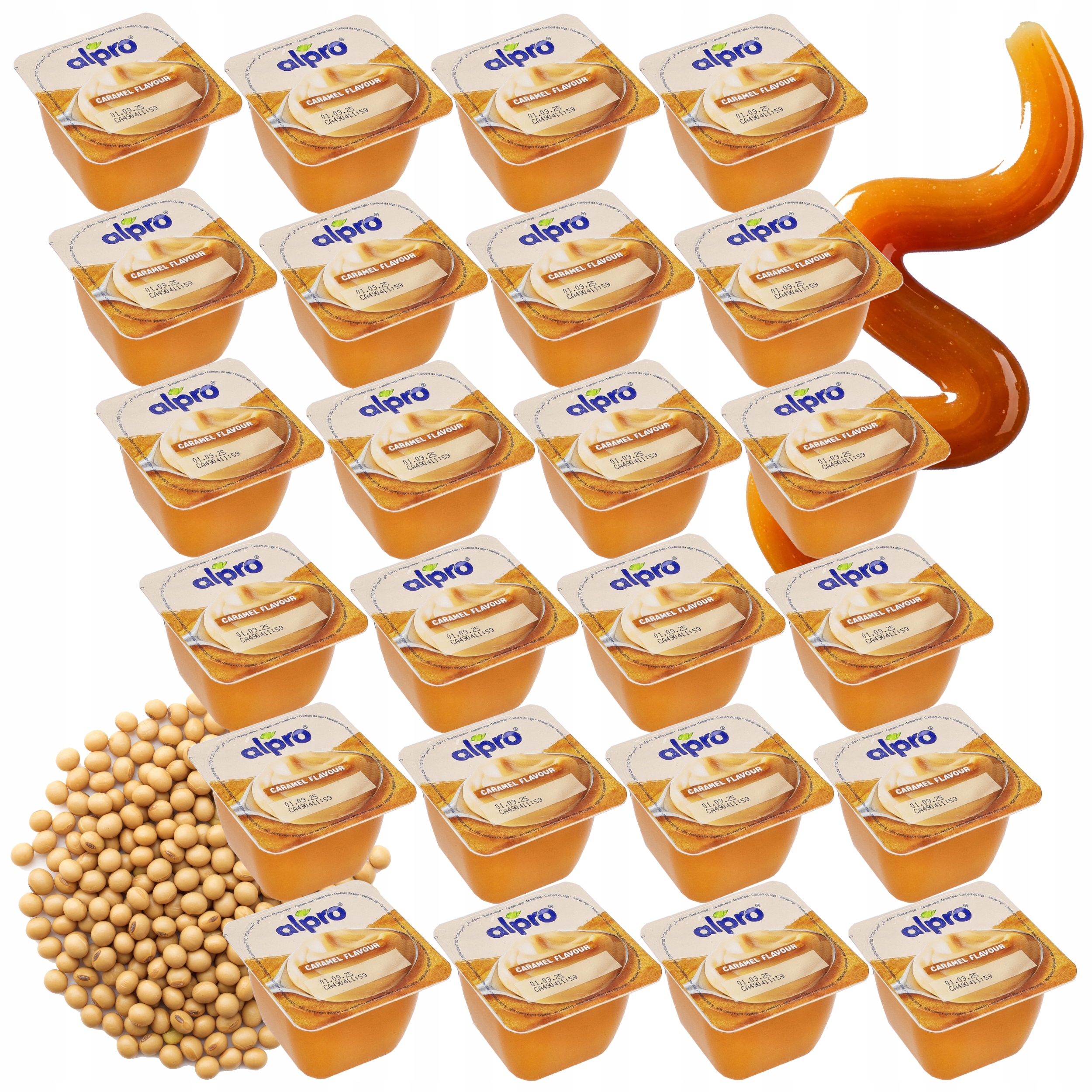 Levně Sada dezertů Alpro Rostlinný, sójový s vápníkem a karamelovou příchutí 24 x 125 g
