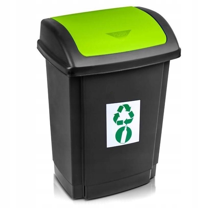Levně Výklopný koš na tříděný odpad 25 l zelený 1341