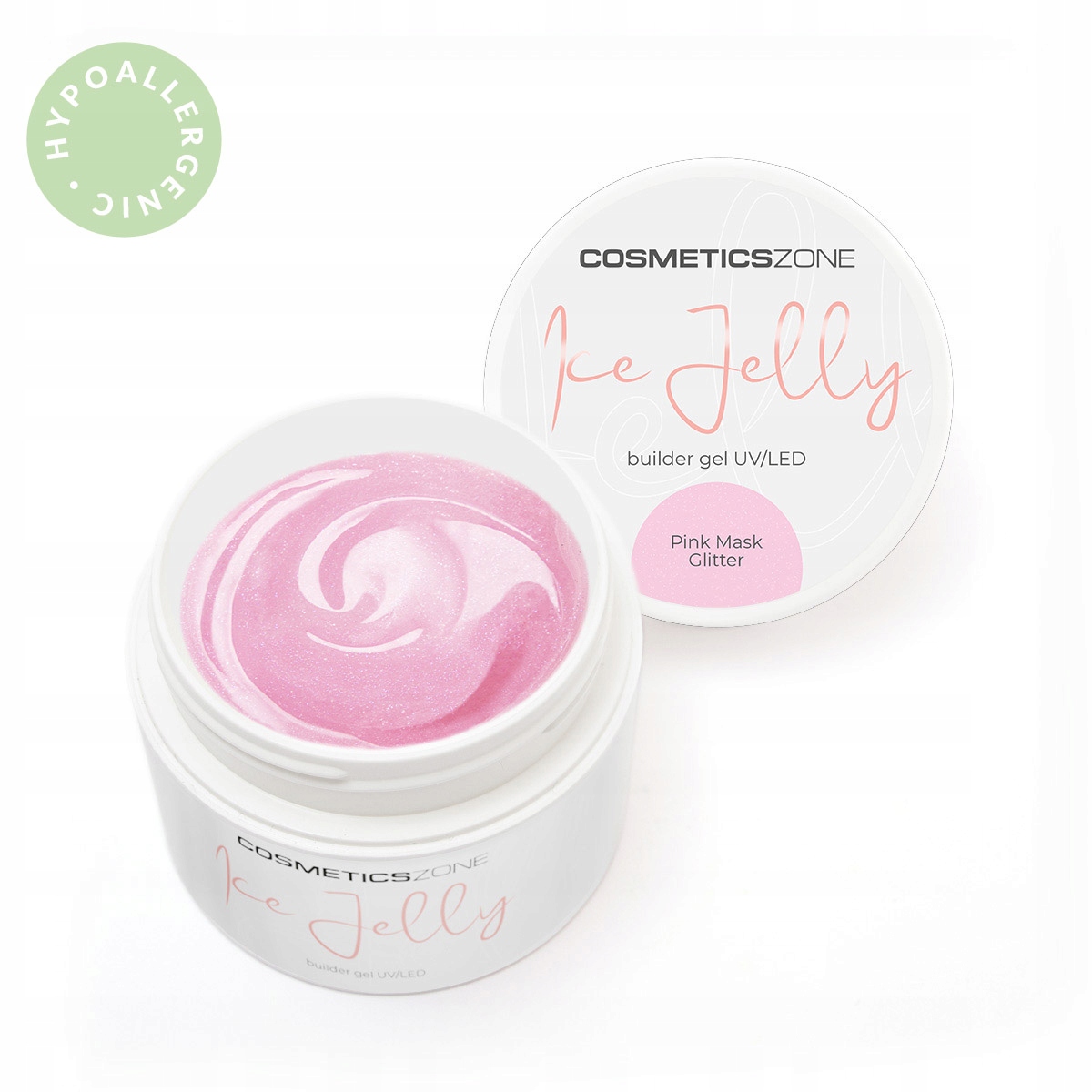 COSMETICS ZONE ŻEL ICE JELLY PINK MASK GLITTER 5ML Rodzaj jednofazowy
