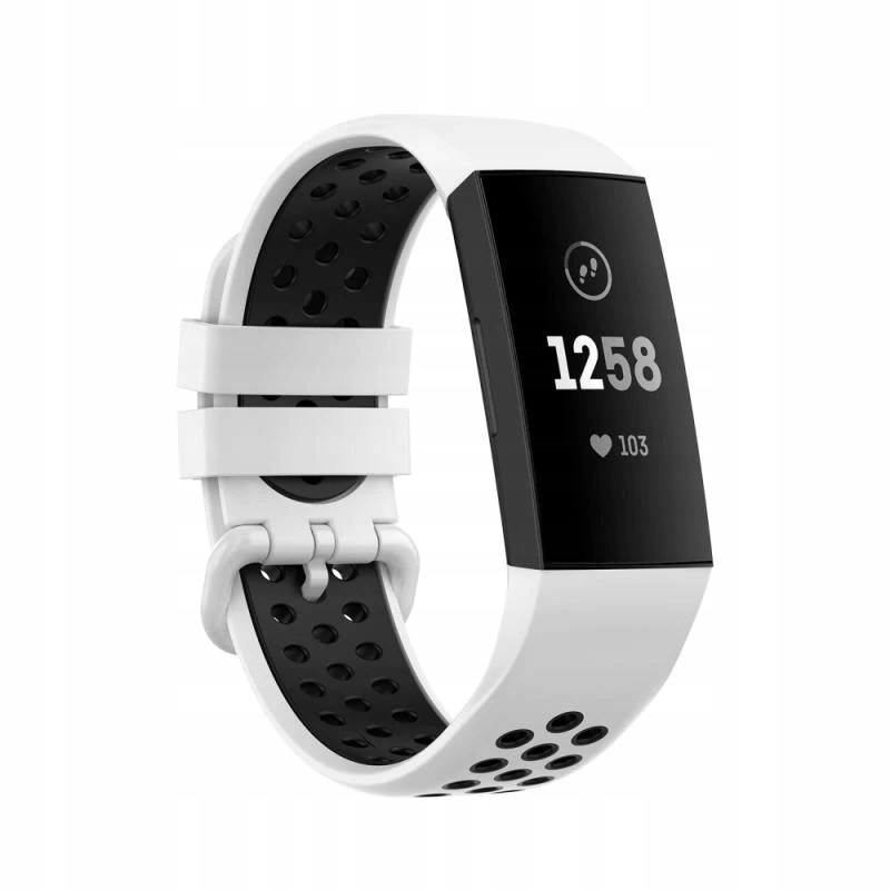 

Fitbit Charge 3 4 Pasek Silikonowy Double Hit S/m