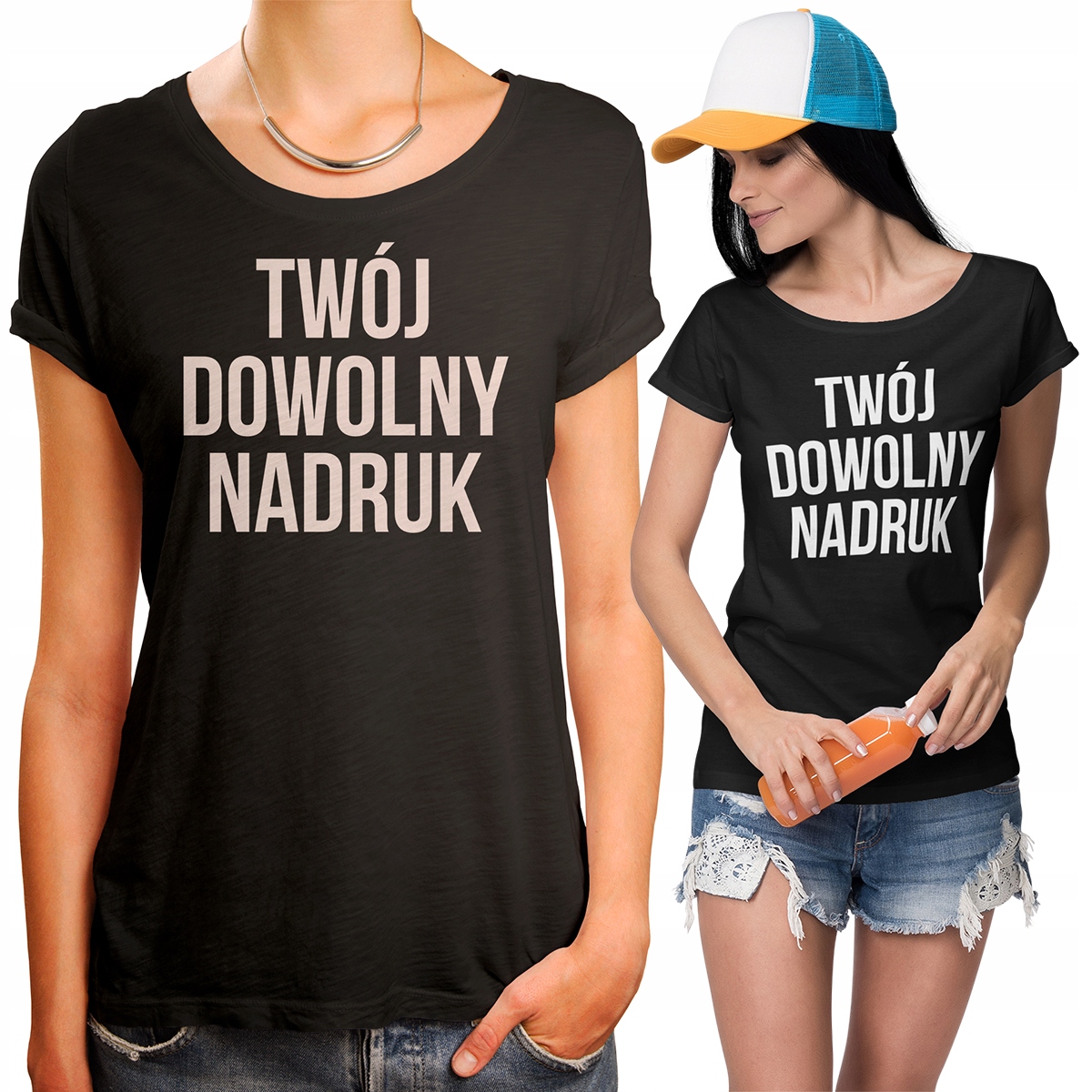 

Koszulka Oversize Damski Z Twoim Moim Nadrukiem