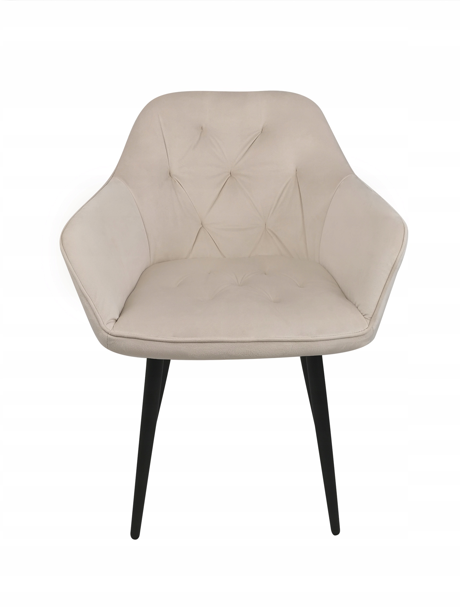 KRZESŁO 2SZT JADALNIA SALON NOWOCZESNE FOTEL KUBEŁKOWY GLAMOUR 2X BEŻOWE Szerokość mebla 61 cm