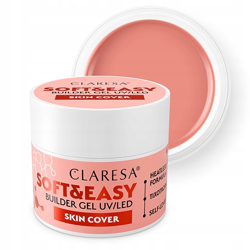 Claresa Soft&easy Skin Cover Stavební Gel Přírodní Nude 90 g