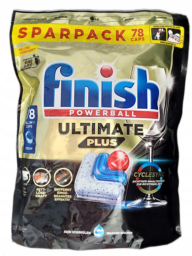 Levně Finish ultimate Plus 78 tablet do myčky nádobí z Německa