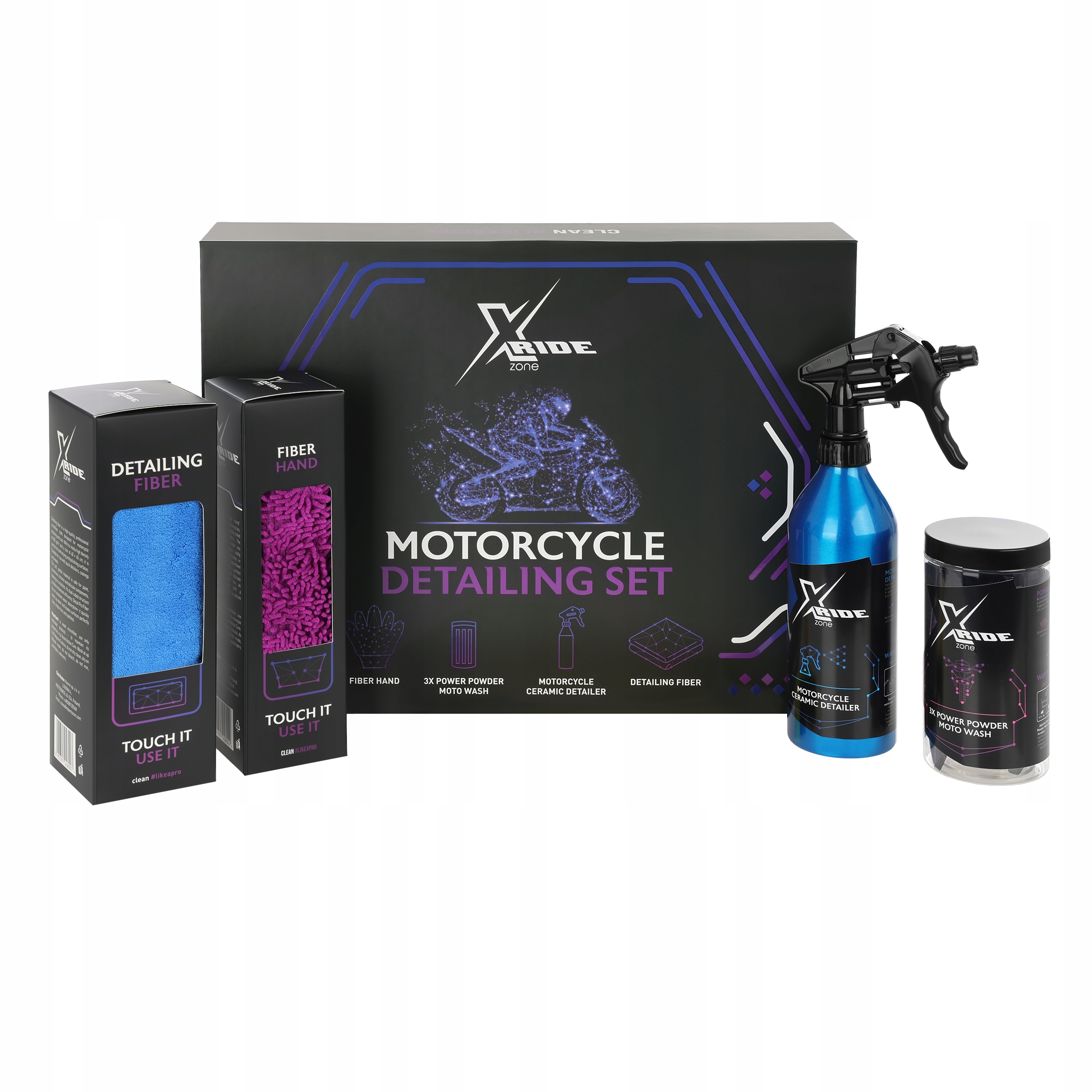 Xzone sada na starostlivosť o motocykel Ride Motorcycle Detailing Set