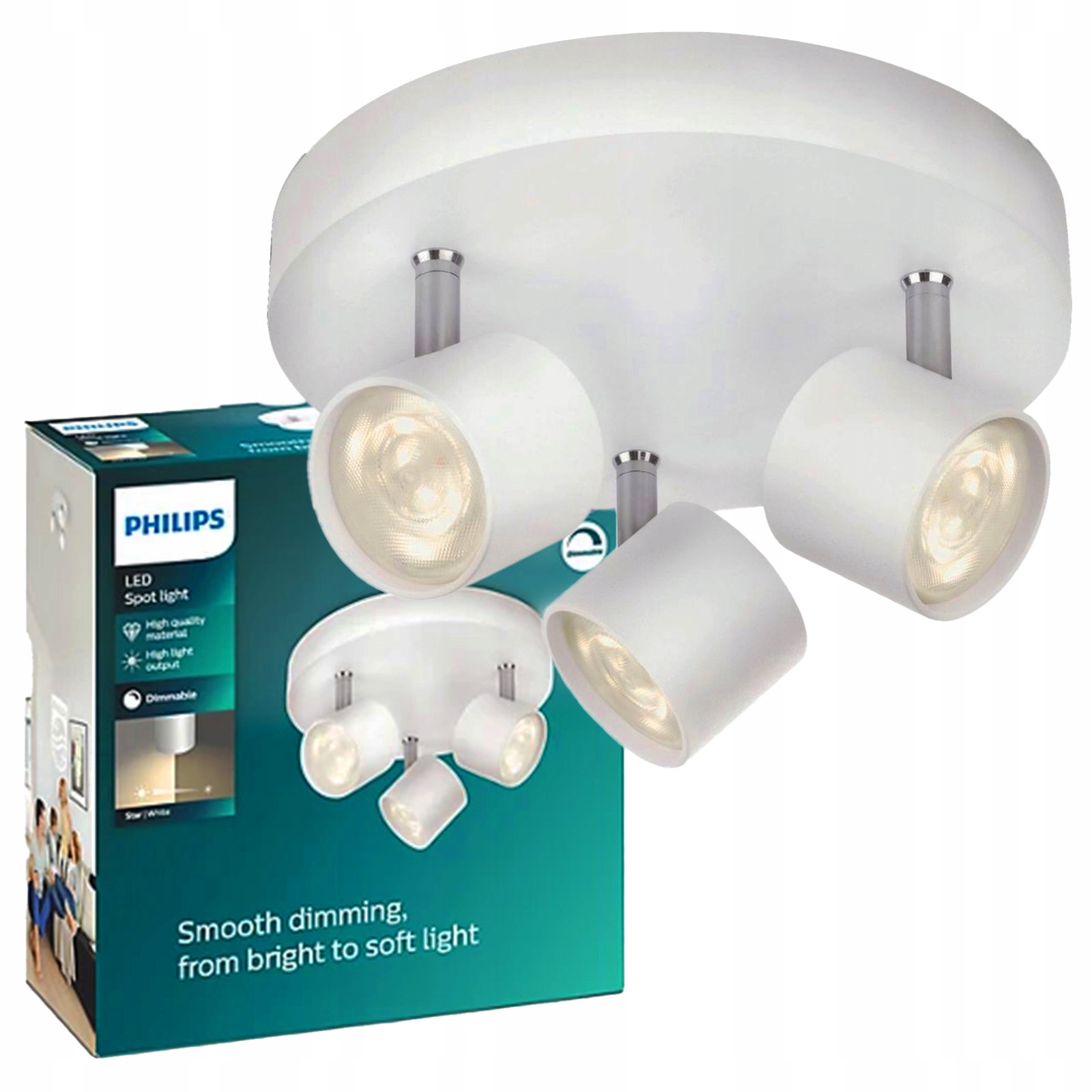 Stropná lampa Led reflektor 13.5W 1500lm 2700K Biela Star Philips