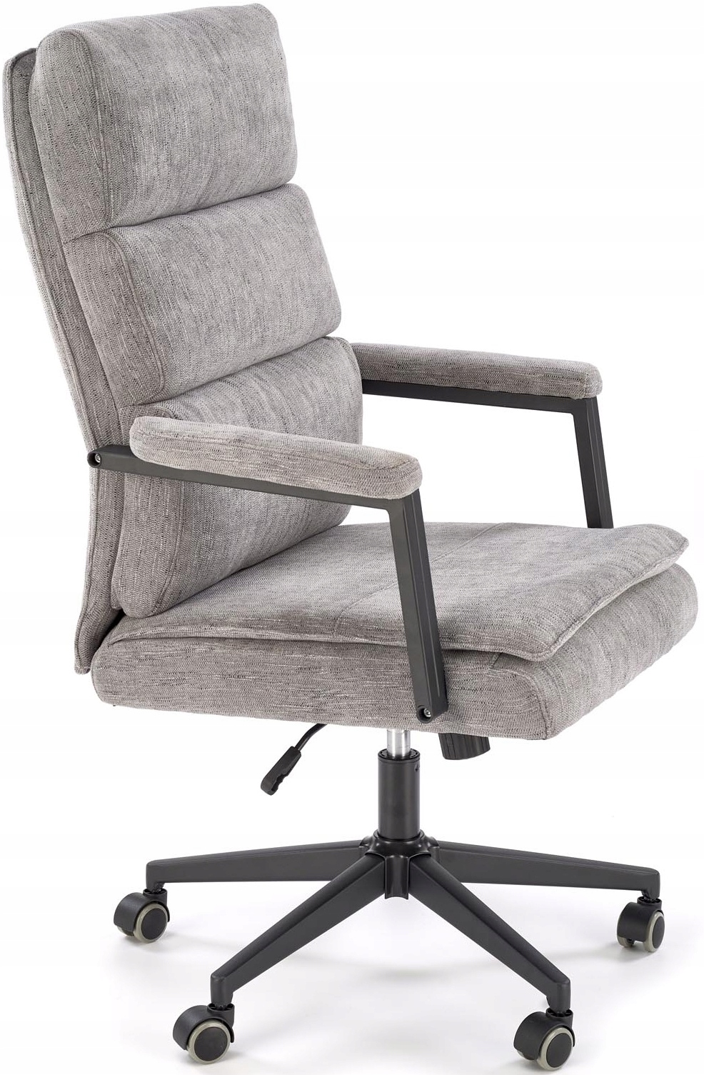 Ergonomiczny Fotel Obrotowy Adriano Szary Tkanina Nowoczesny do Pracy