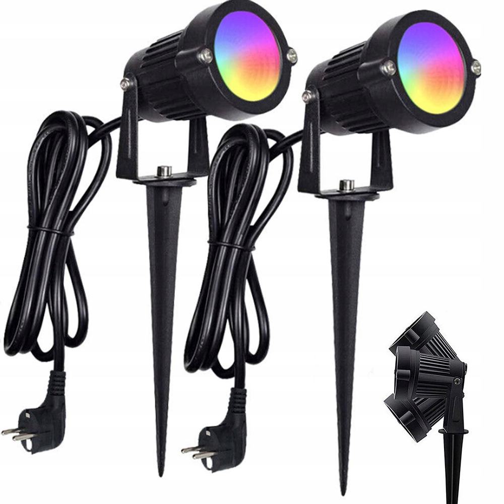 Led zahradní reflektor s bodcem do země, venkovní zahradní lampa