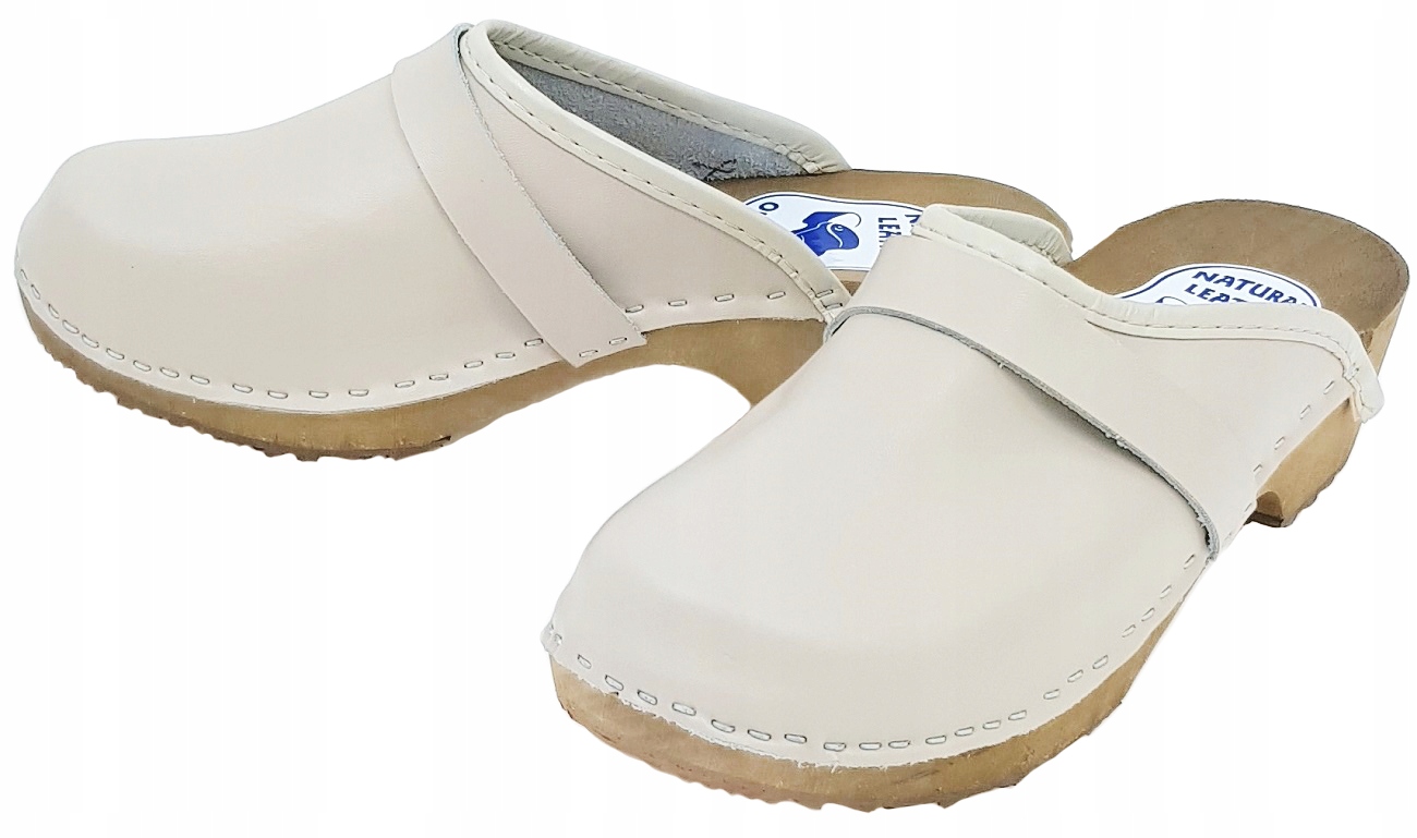 Drewniaki Trepy Skóra Chodaki Medyczne Pełne *38* Cechy dodatkowe brak