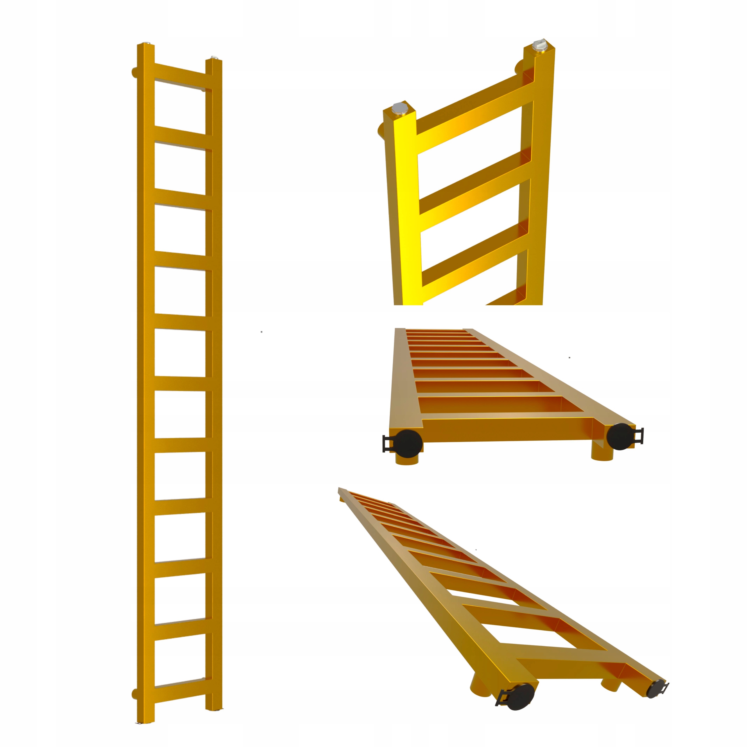 Koupelnový radiátor na vodu Lucy 1210x250 Zlatý