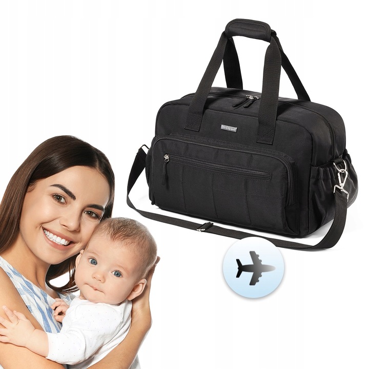 Torba dla mamy Babyono 1650/01 czarna