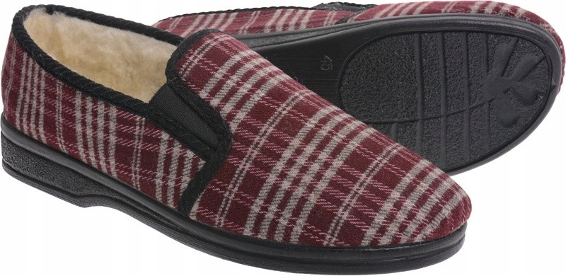 CIEPŁE KAPCIE BABOSZE TENISÓWKA krata bo-03 46