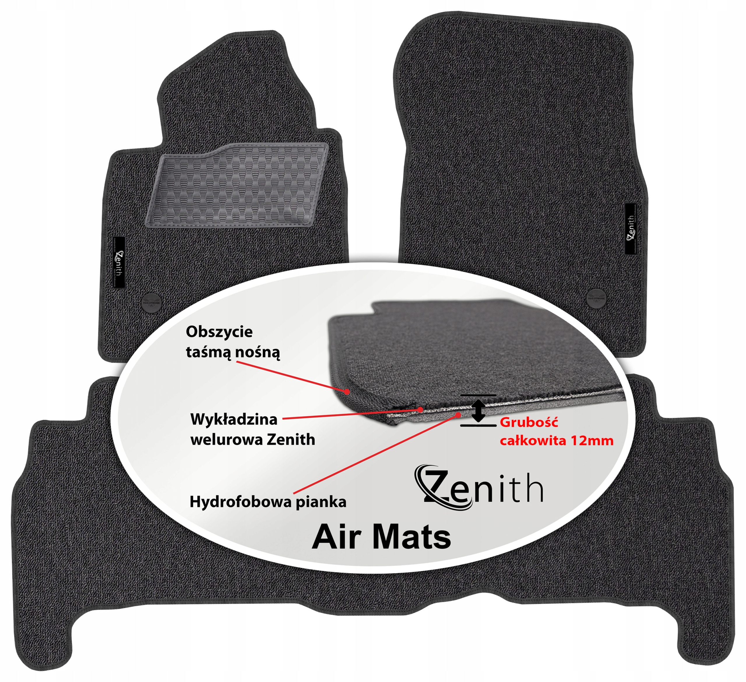 Toyota Land Cruiser J200 08-15 Velurové koberce do auta Zenith Air Mats