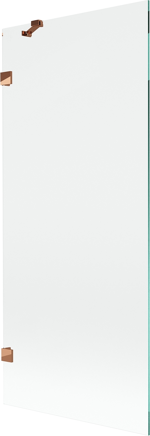 Mexen Lunar vanová zástěna 1-křídlová 80 x 150 cm, transparentní, růžové zl