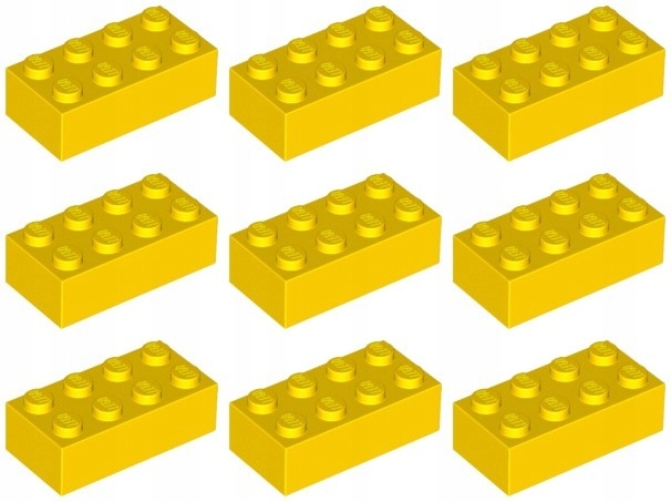 

Lego 3001 Klocek 2x4 żółty Nowy (20g) 9 szt.