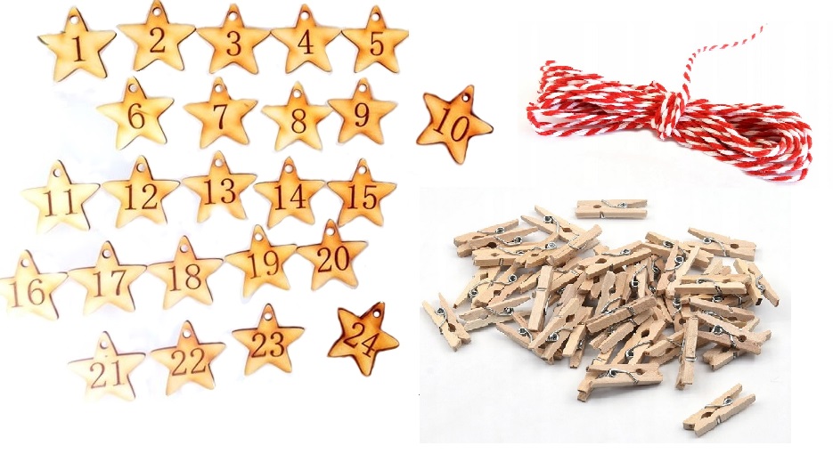 

Dodatki do Kalendarz Adwentowy - kraft 24 szt.