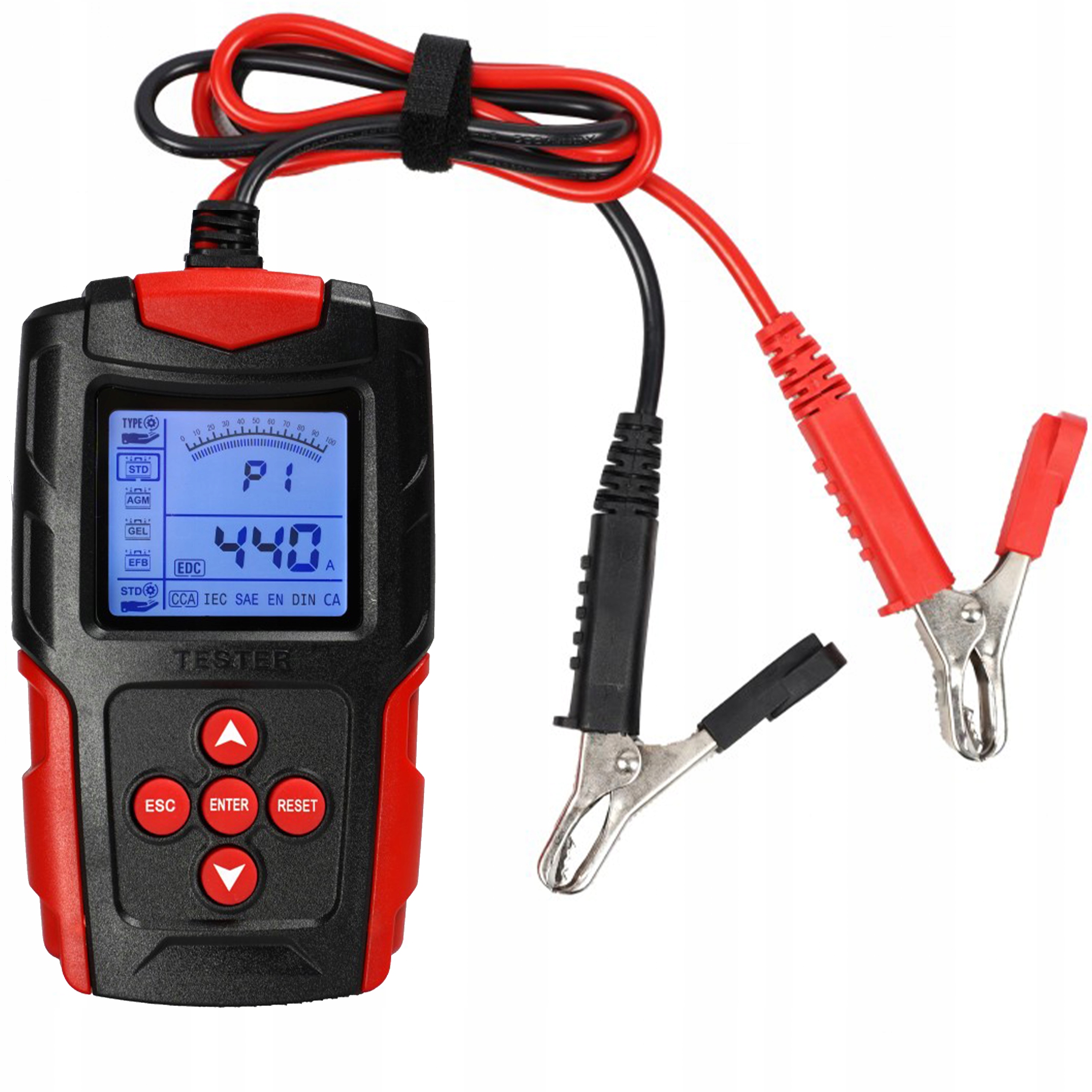 Weldman Eta 200 Tester akumulátorů 12/24V LCD Std Efb Gel Agm 3-200Ah