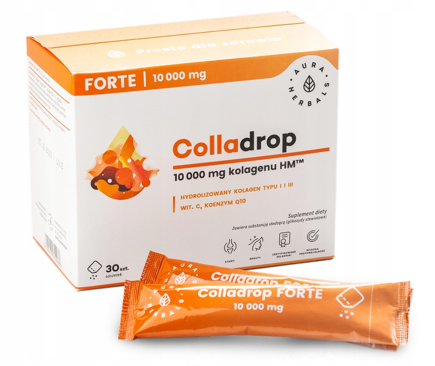 Aura Herbals Kolagen rybi 10000 Colladrop Koenzym Q10