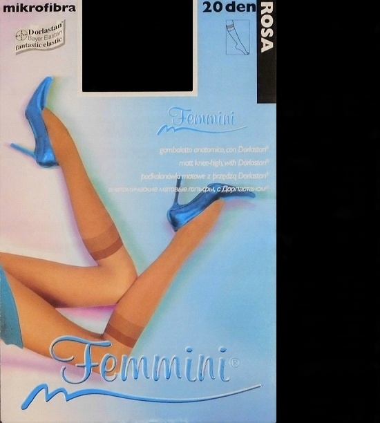 

Femmini Rosa podkolanówki 20den mikrofibra nero