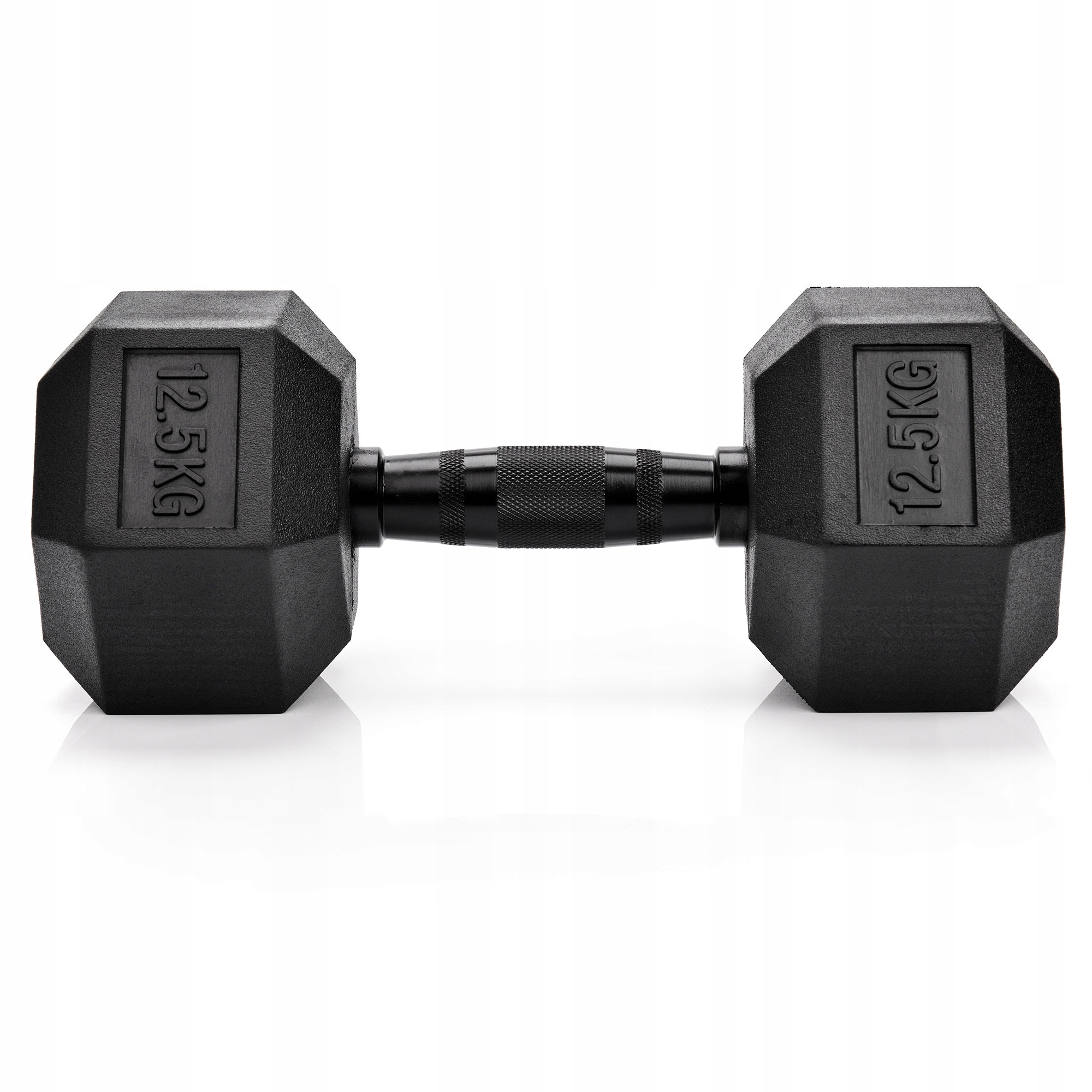 Hexagonální činka hex litinová pro cvičení posilovna pogumovaná 12,5 kg