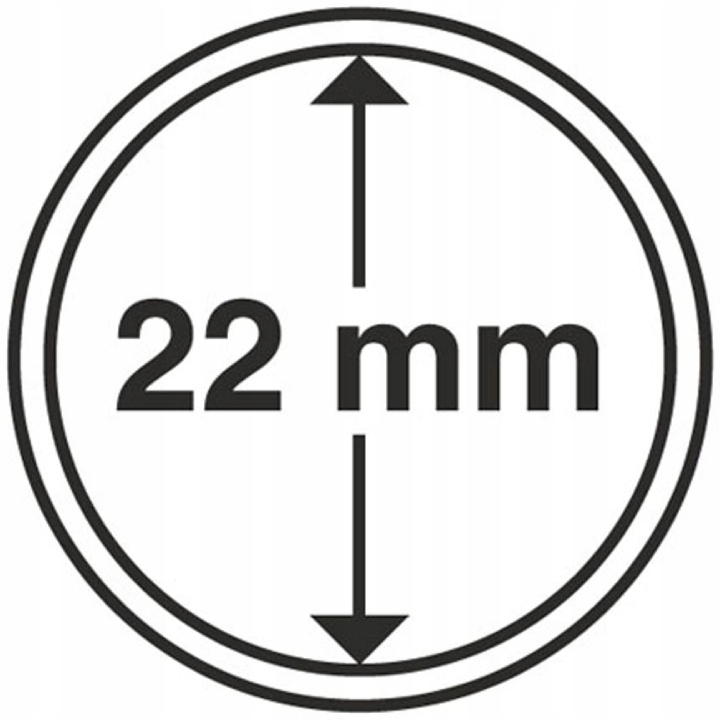 Leuchtturm Plastový obal na minci 22 mm 100 kusů