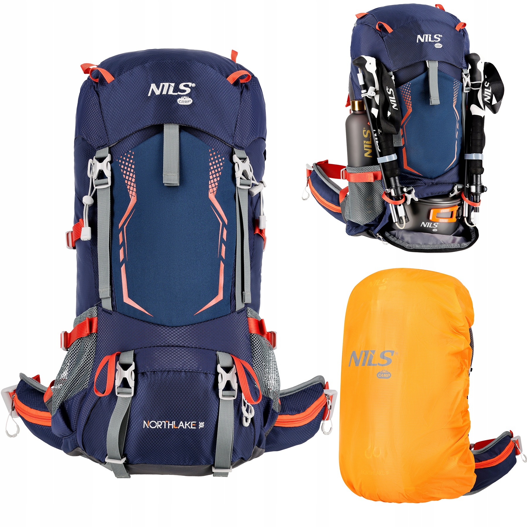Plecak Turystyczny Trekkingowy Górski Nils NC1993 Northlake 30-40l Grantowy