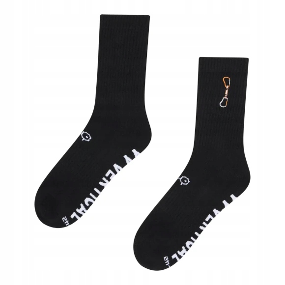 Skarpety z motywem wspinaczkowym Yy Vertical Rock Socks Quickdraw Black