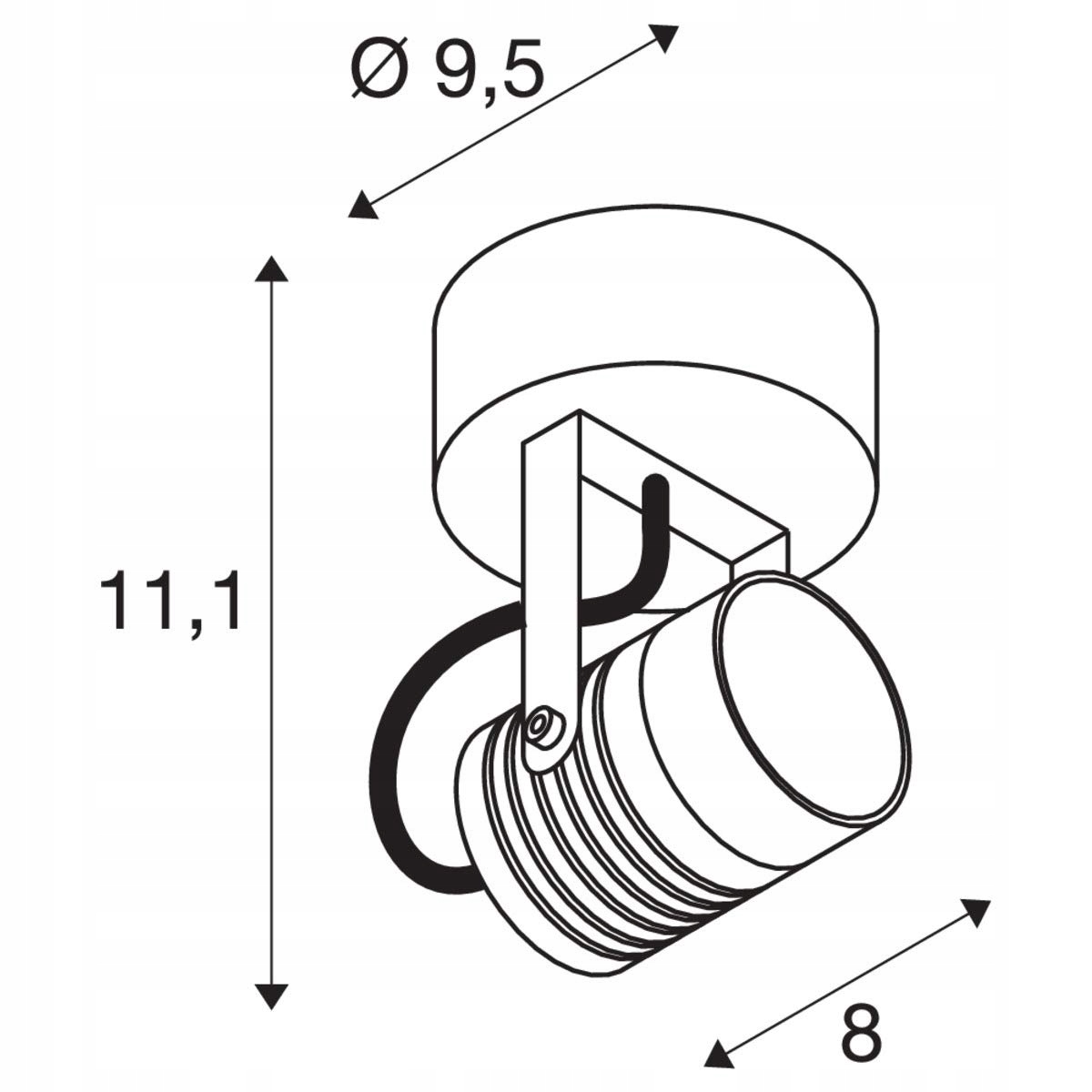 SLV Lampa Ścienna LED Zewnętrzna IP55 3000K 6W 400lm Anthrazit — miniatura 4