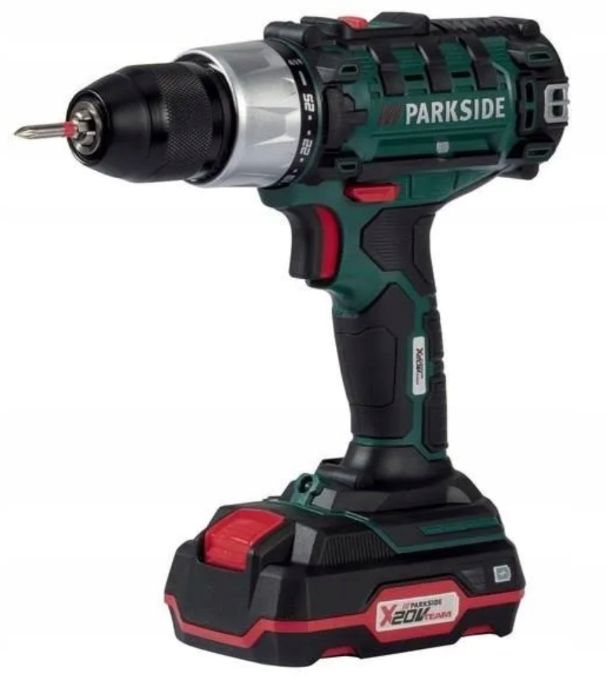 Wkrętarka Parkside zasilanie akumulatorowe 20 V wiertarko-wkrętarka zestaw