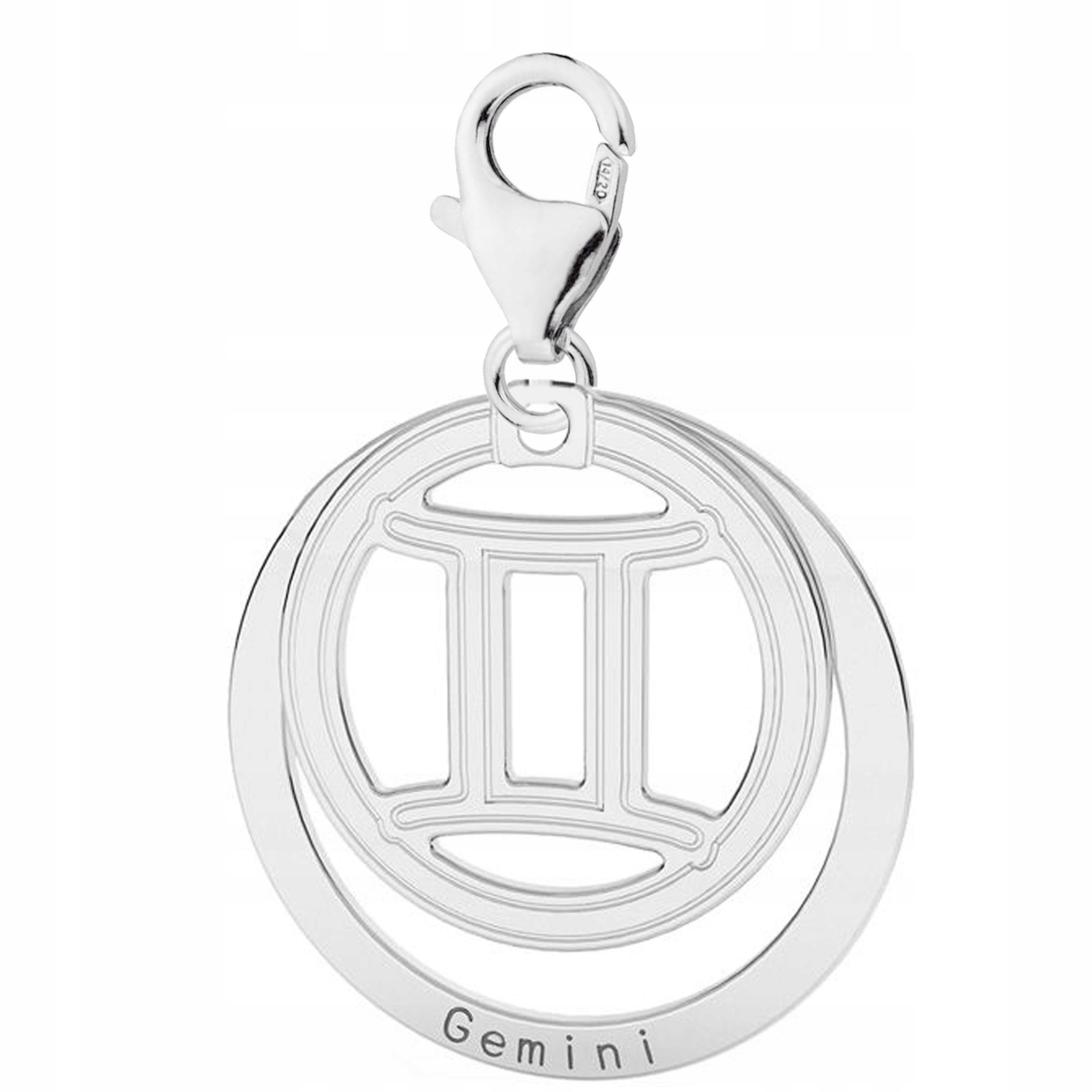 Stříbrný přívěsek Znamení zvěrokruhu Blíženci Gemini pro dvojčata Stříbro 925