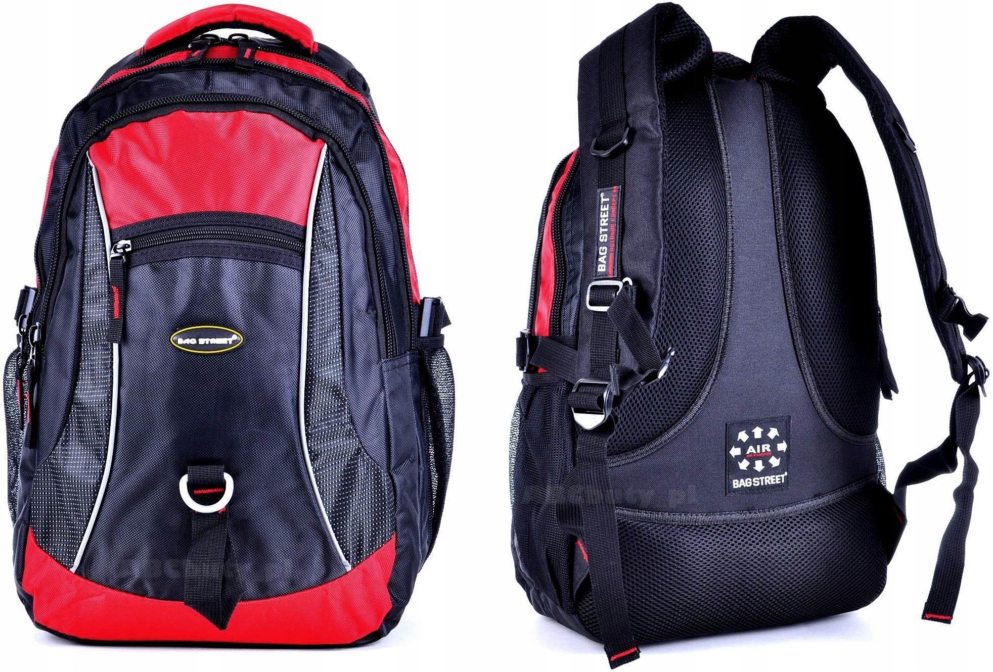 G4-14 Červený pánský Batoh studentský Školní taška Bag Street Air Passage