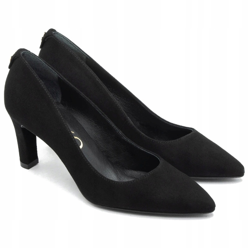 Dámské kožené lodičky Ryłko E7201_T1 __14F černé Kůže Welur Vel. 36