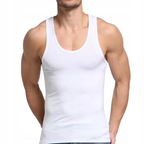 

6×PODKOSZULKA męska prążek100% bawełna rozmiar XL