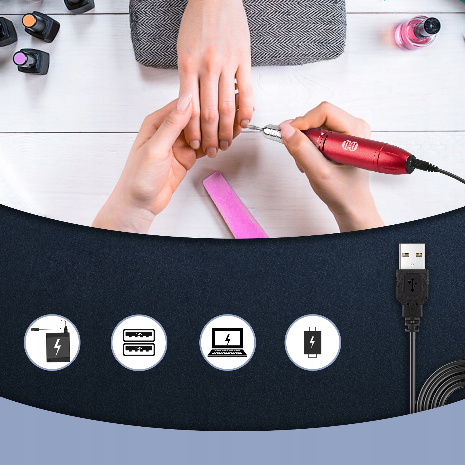 Profesjonalna Frezarka do Paznokci Zestaw do Manicure HIT! Model C1331