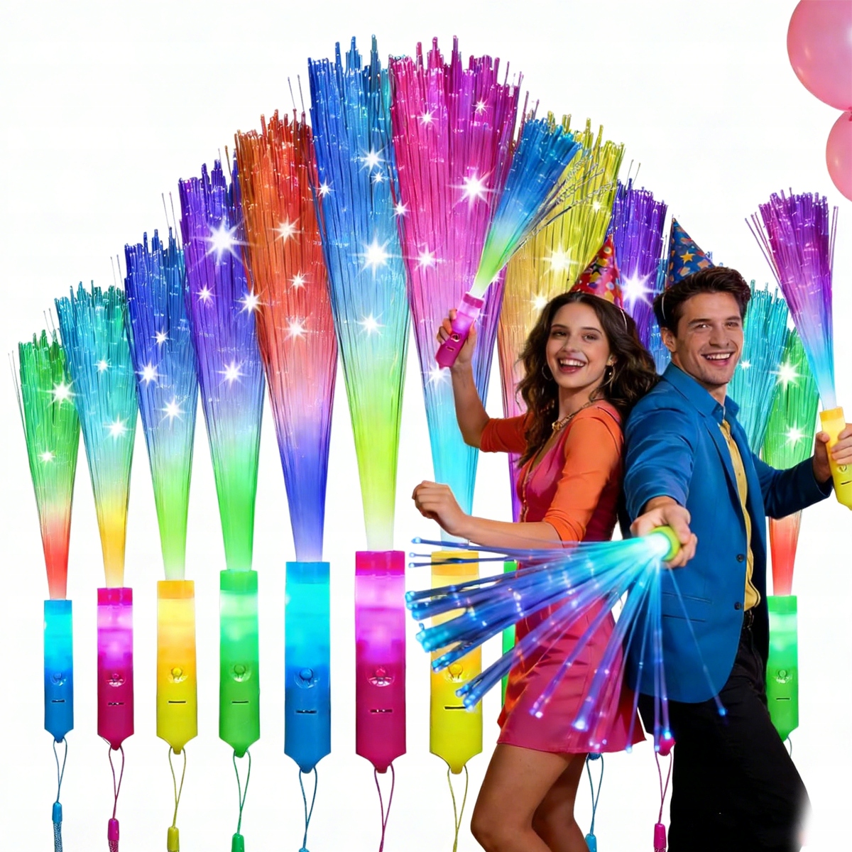 PAŁKI LED PAŁKA LED NA IMPREZĘ KLUBOWE ŚWIECĄCE 3 TRYBY ŚWIECENIA 12x